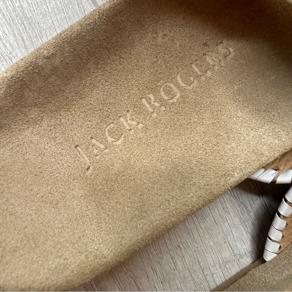 Jack Rogers USA Casual Sandal in Midnight & White with Suede Sole in Size 6.5 - Picture 3 of 9